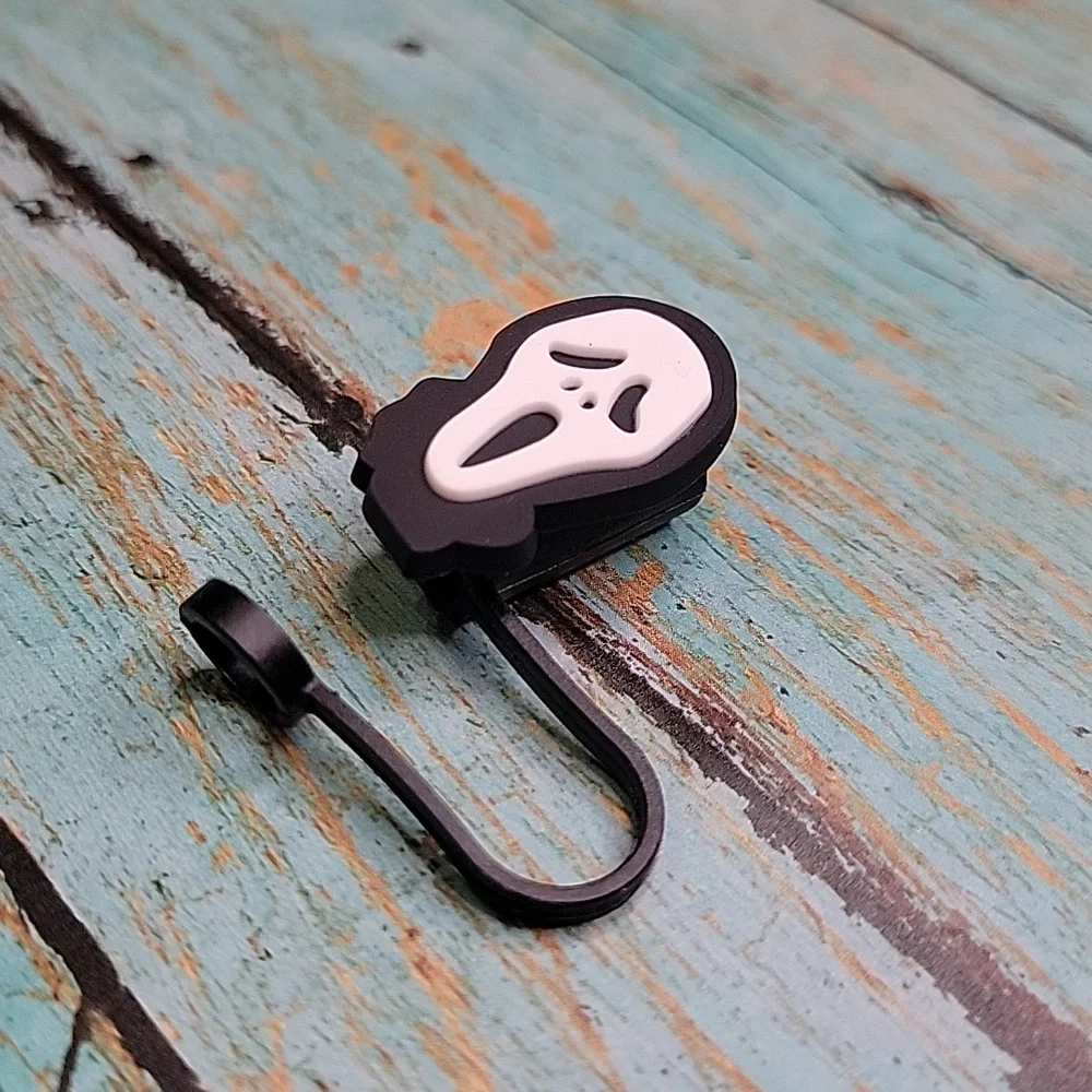 Scream Ghost Face Straw Topper - Picture 5 of 5